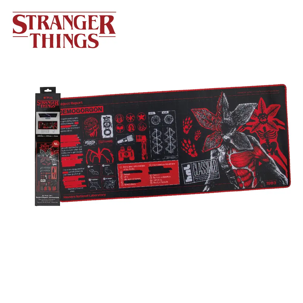 官方授權STRANGER THINGS怪奇物語系列跨維度XL戰術桌墊/ 代理商公司貨/ Subject Report: Demogorgon