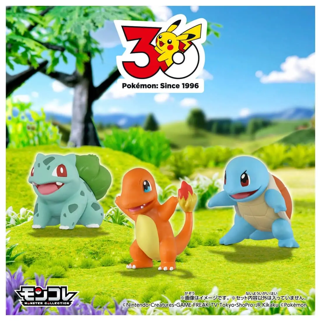 Pokemon寶可夢30週年紀念/ 就決定是你了MONCOLLE御三家/ 關都地區