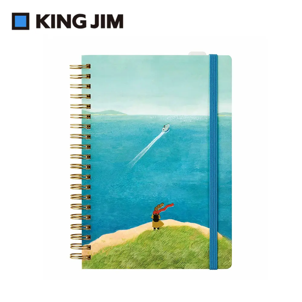 KING JIM HITOTOKI NOTE手帳筆記本 第6彈/ 線圈款/ 漫畫尺寸/ 出發/ Mari Kuno設計款