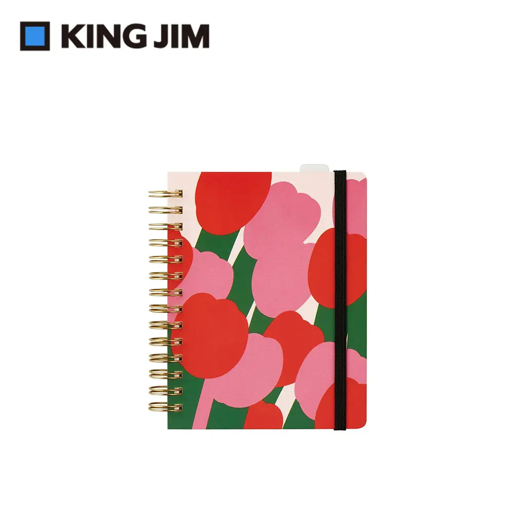 KING JIM HITOTOKI NOTE手帳筆記本 第6彈/ 線圈款/ 護照尺寸/ 鬱金香/ Donchi設計款