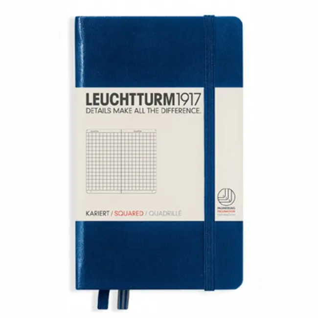 德國 LEUCHTTURM1917 硬殼筆記本 A6/ 深藍/ 橫線