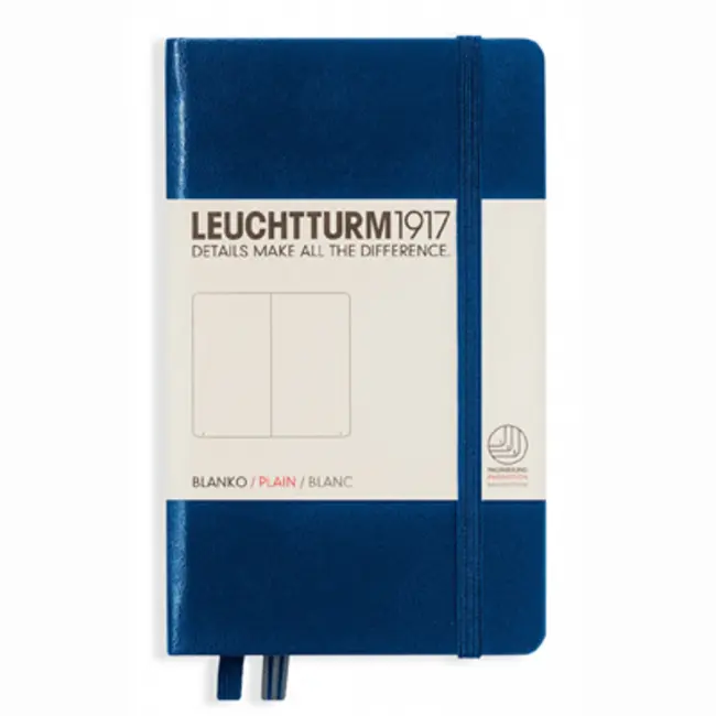 德國 LEUCHTTURM1917 硬殼筆記本 A6/ 深藍/ 空白