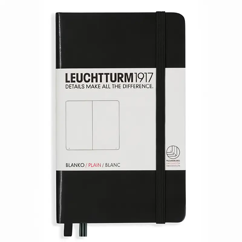 德國 LEUCHTTURM1917 硬殼筆記本 A6/ 黑/ 空白
