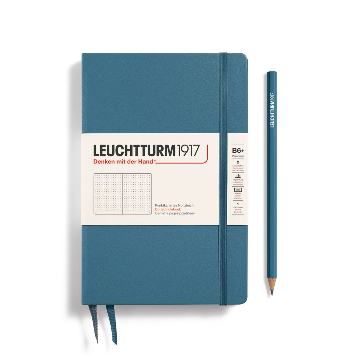 德國 LEUCHTTURM1917 硬殼筆記本/ B6+/ 礦石藍/ 方點