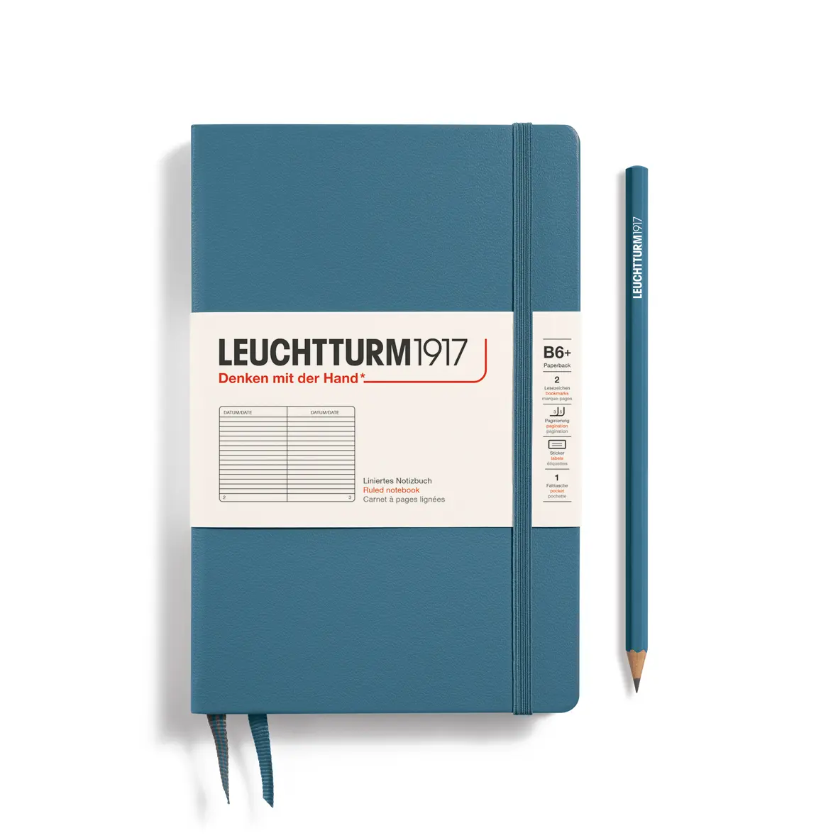 德國 LEUCHTTURM1917 硬殼筆記本/ B6+/ 礦石藍/ 橫線