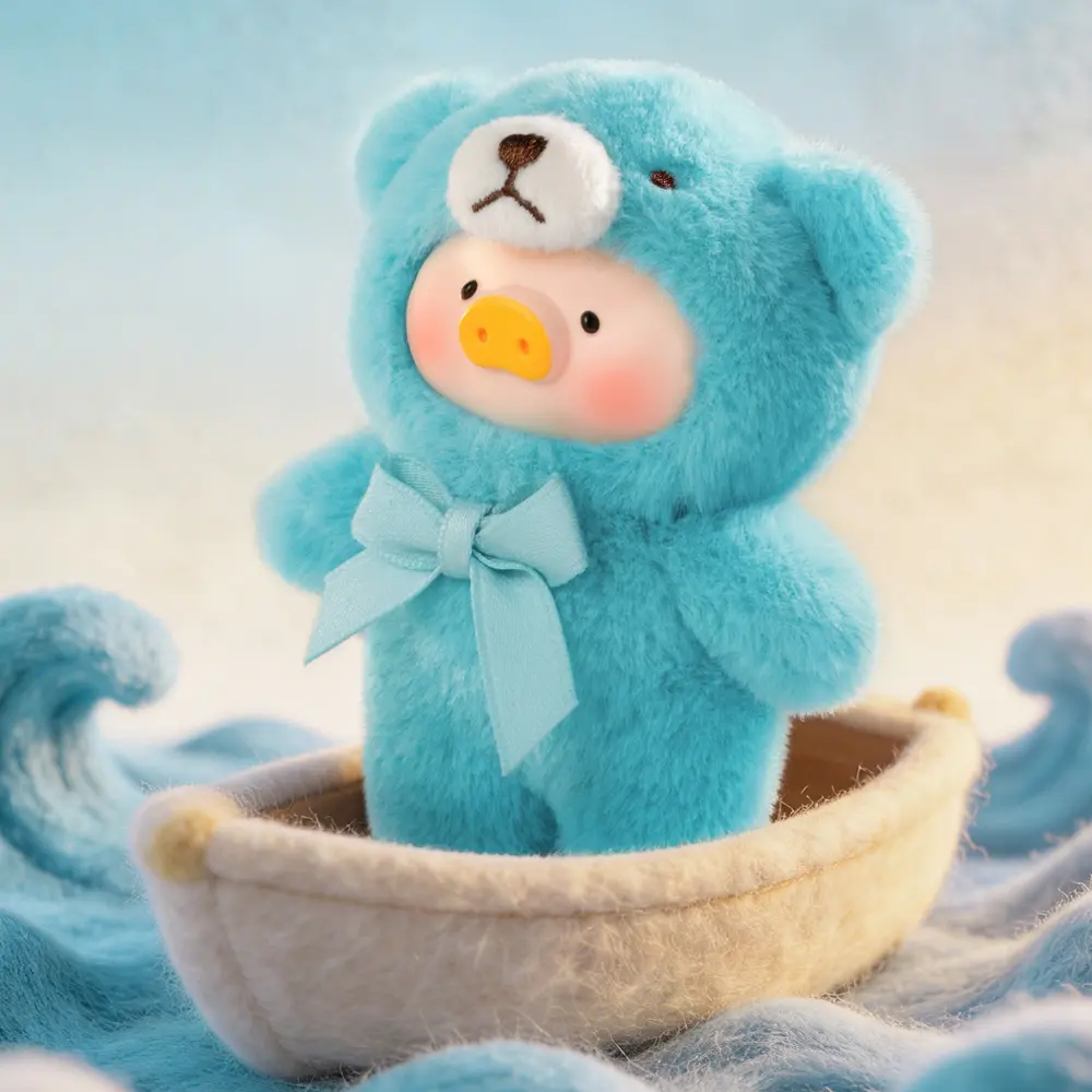 TOYZEROPLUS罐頭豬LuLu Teddy Mini自然絮語系列膠面毛絨手機繩盲盒/ 單入隨機
