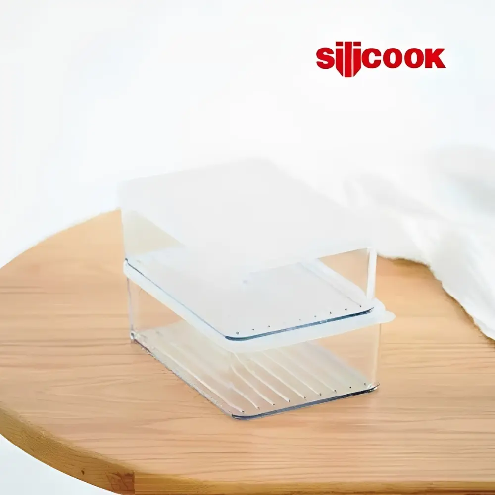 【韓國silicook】冰箱收納盒1200ml高版(2入)