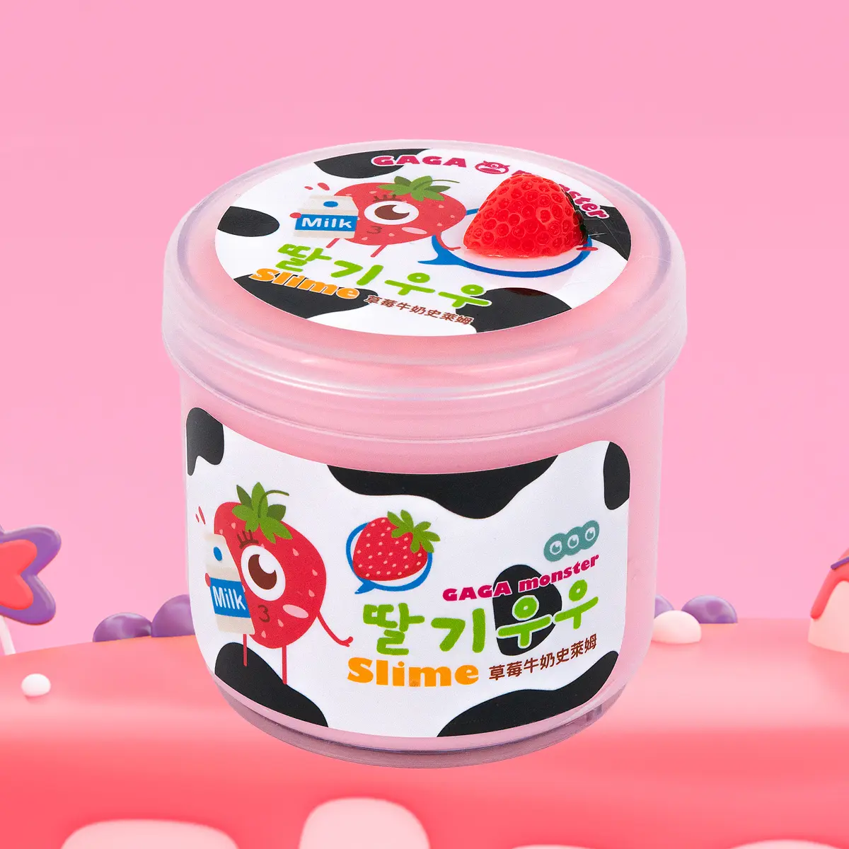 GAGA monster史萊姆怪獸星球/ 奶香史萊姆系列/ 草莓