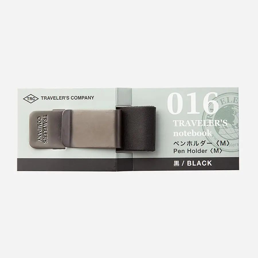 日本 TRAVELER'S COMPANY TRAVELER'S notebook 016 旅人手帳皮質金屬筆夾/ M/ 黑