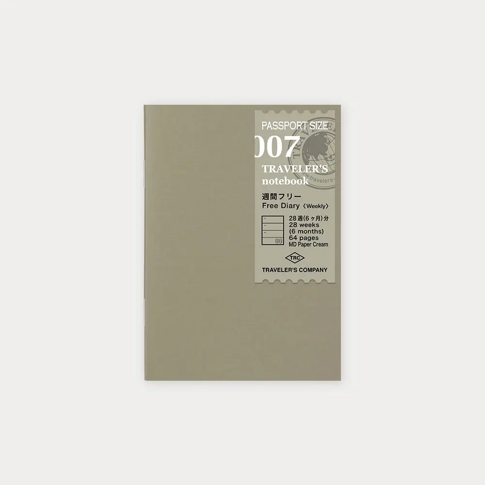 日本 TRAVELER'S COMPANY TRAVELER'S notebook 007 旅人手帳自填式週間手帳/ Passport size