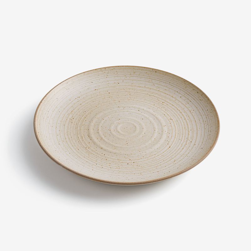 WAGA旋紋漣漪21.5cm陶瓷圓盤/ 米/ 單品