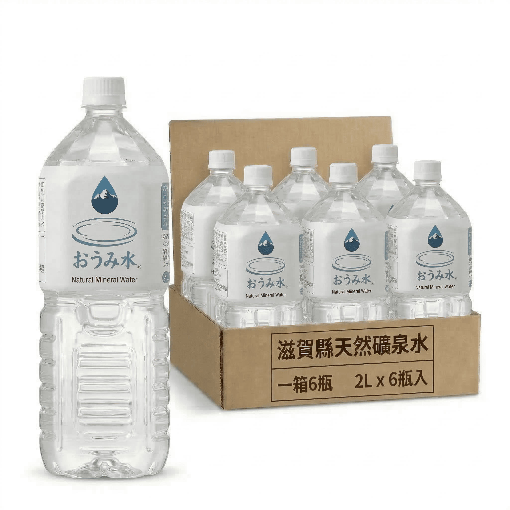 日本滋賀縣(原裝進口) OMISUI天然礦泉水 2LX6瓶/箱