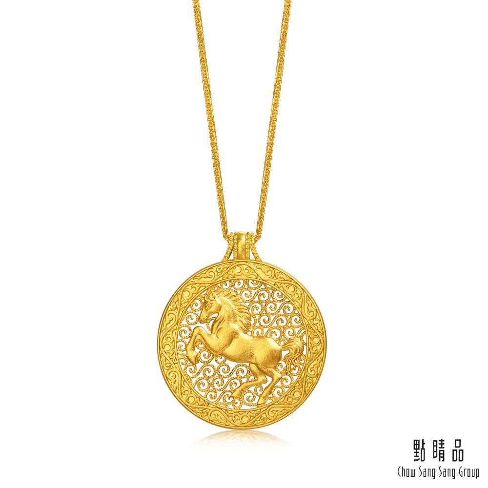 點睛品 金馬騰雲 黃金項鍊_計價黃金
