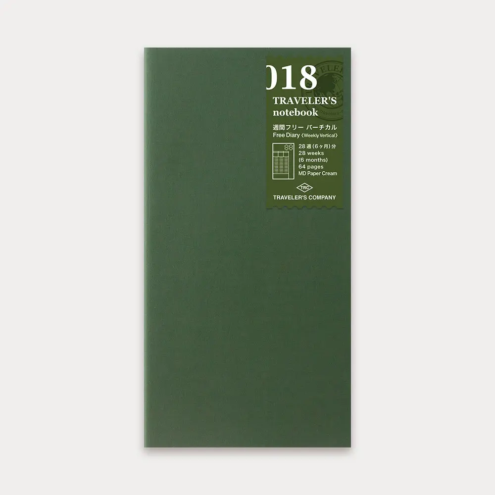 日本 TRAVELER'S COMPANY TRAVELER'S notebook 018 旅人手帳自填式週間手帳/ 直式時間軸