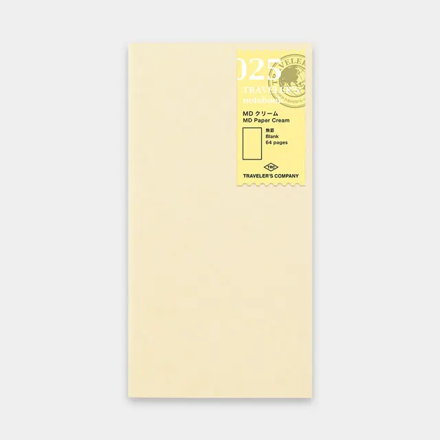 日本 TRAVELER'S COMPANY TRAVELER’S notebook 025 旅人手帳奶油色空白內頁本/ MD Paper