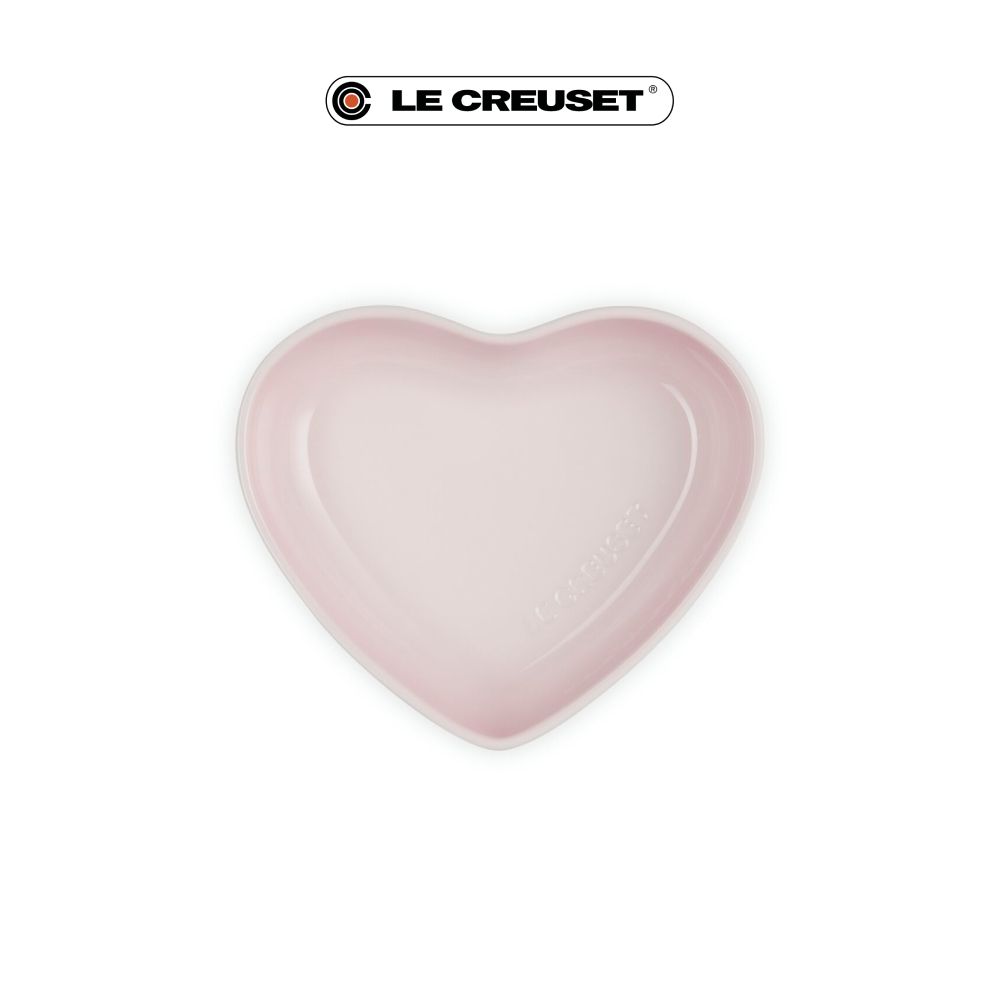 LE CREUSET瓷器花蕾系列心型碗/ 650ml/ 貝殼粉