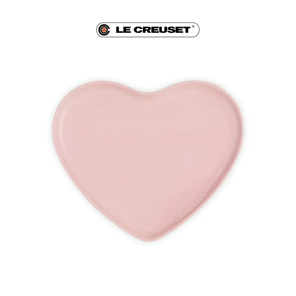 LE CREUSET瓷器花蕾系列心型盤/ 32cm/ 甜心粉