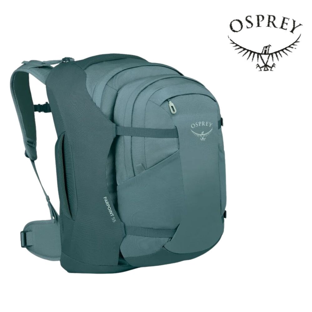 【Osprey 美國】☆2026新改款☆ Fairview 55 多功能旅行背包 男款 瀑布激流藍 (背包旅行 子母包 登機包)