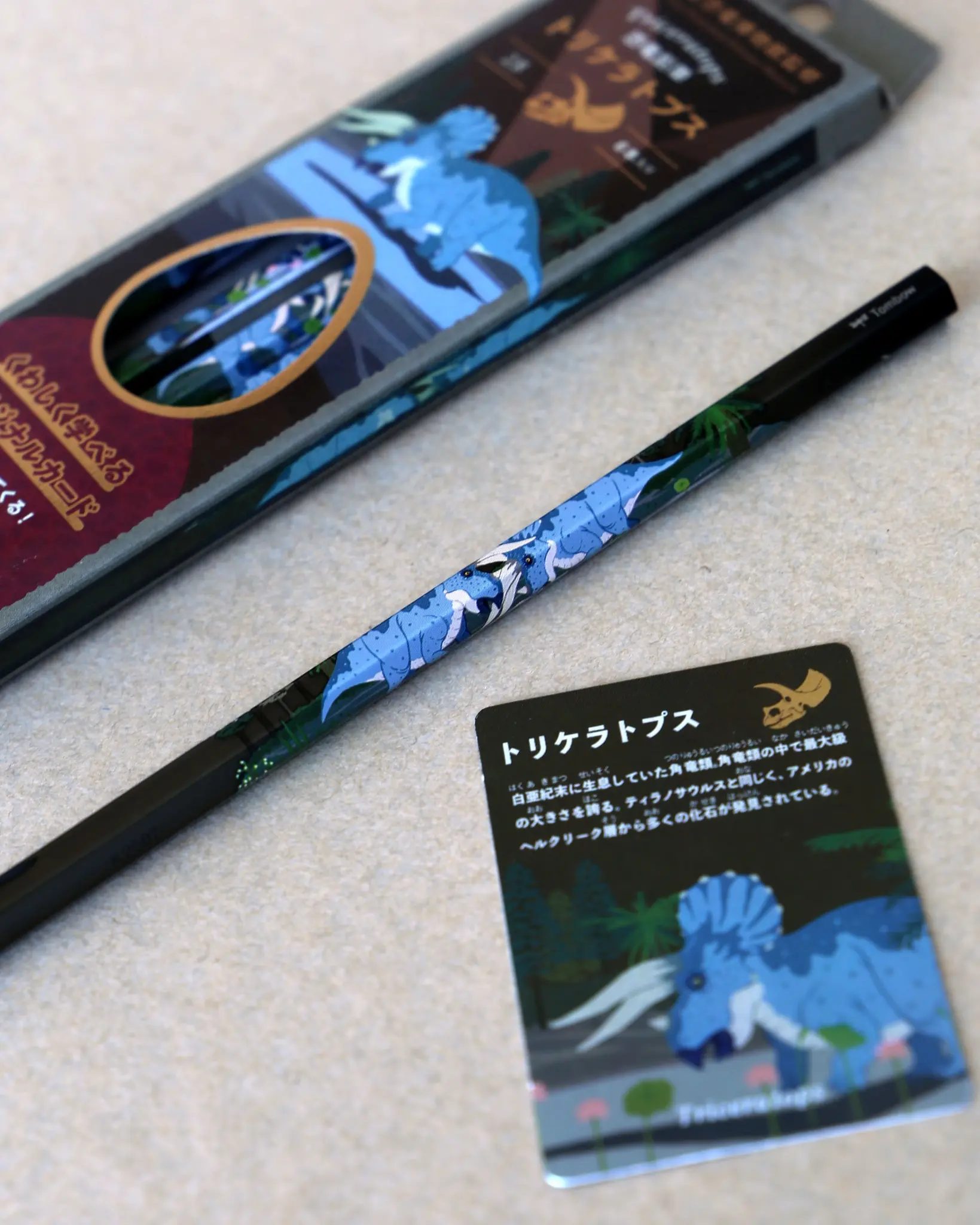 Tombow恐龍限量鉛筆/ 三角龍/ HB/ 6入