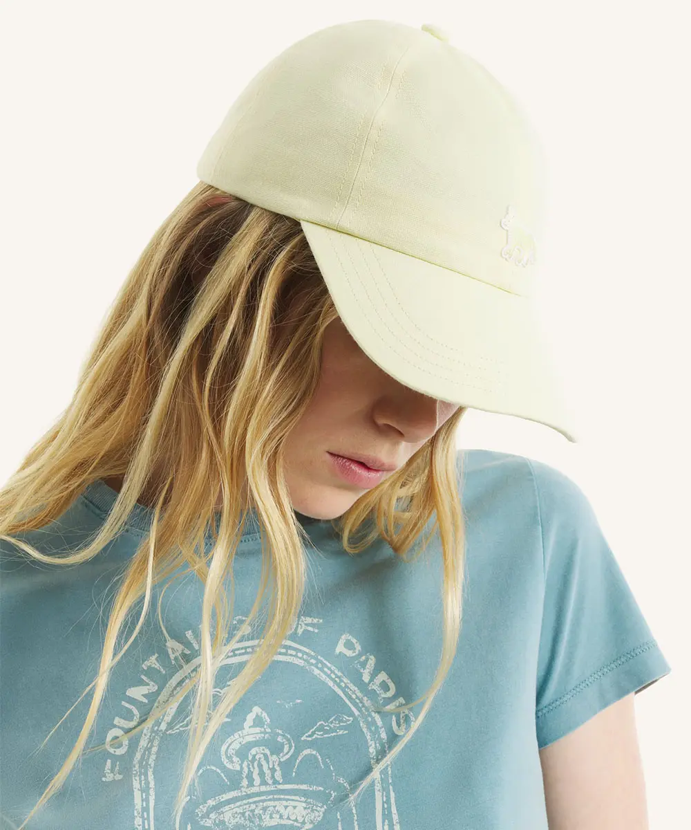 MAISON KITSUNÉ 檸檬舒芙蕾小狐狸LOGO棒球帽