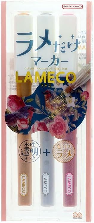 日本 sun-star LAMECO 亮粉彩繪筆/ 3入組