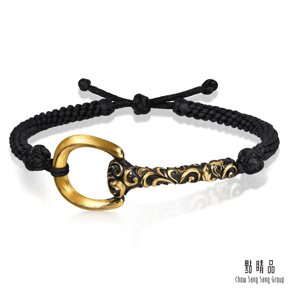 點睛品 卷草紋 黃金手繩(大)_計價黃金