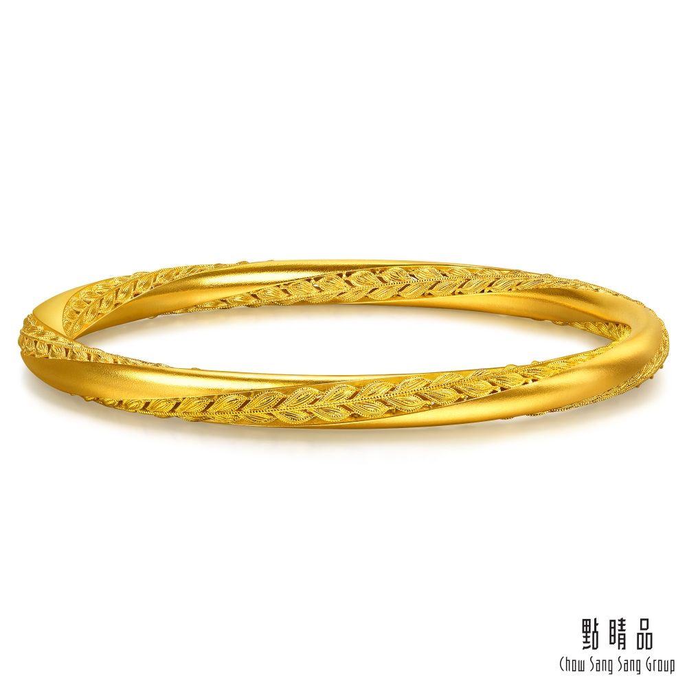 點睛品 金穗迎福 黃金手鐲_計價黃金(08)