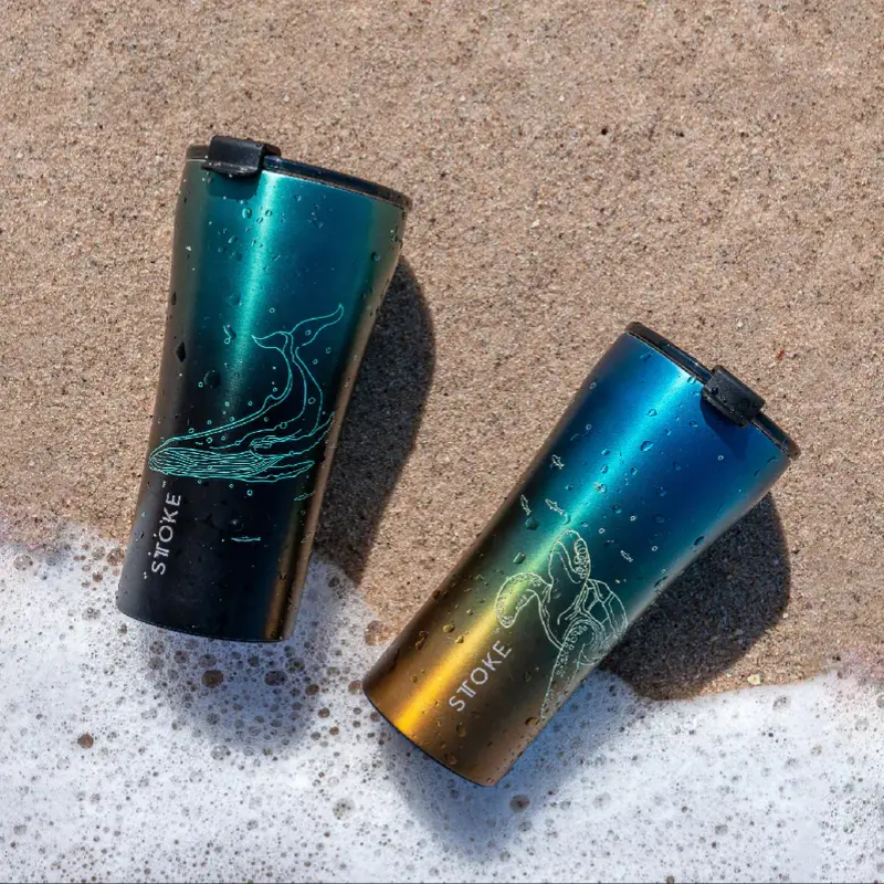 STTOKE陶瓷保溫瓶/ 海洋系列/ 350ml/ 海龜