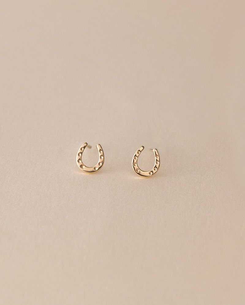 【ARTE WHITE】K10 富貴小馬蹄耳環