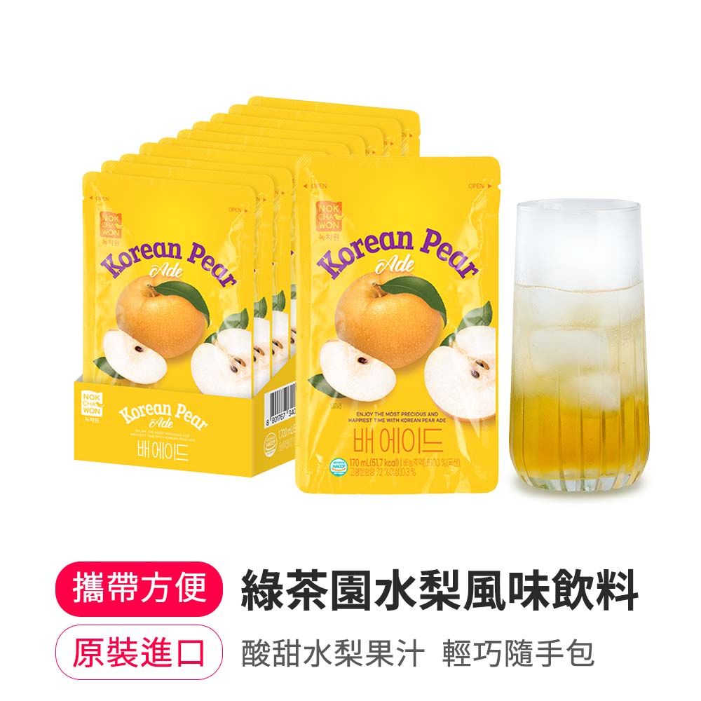 【韓味不二】綠茶園水梨風味飲料170ml*10入