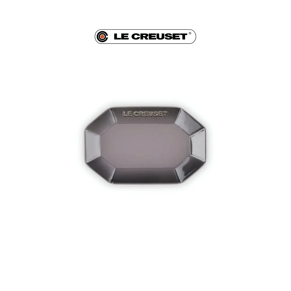 LE CREUSET瓷器八角盤/ 14cm/ 燧石灰