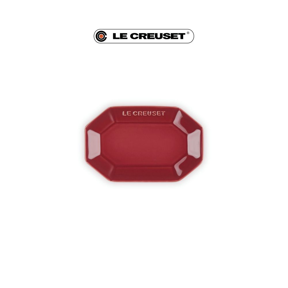 LE CREUSET瓷器八角盤/ 14cm/ 樹莓