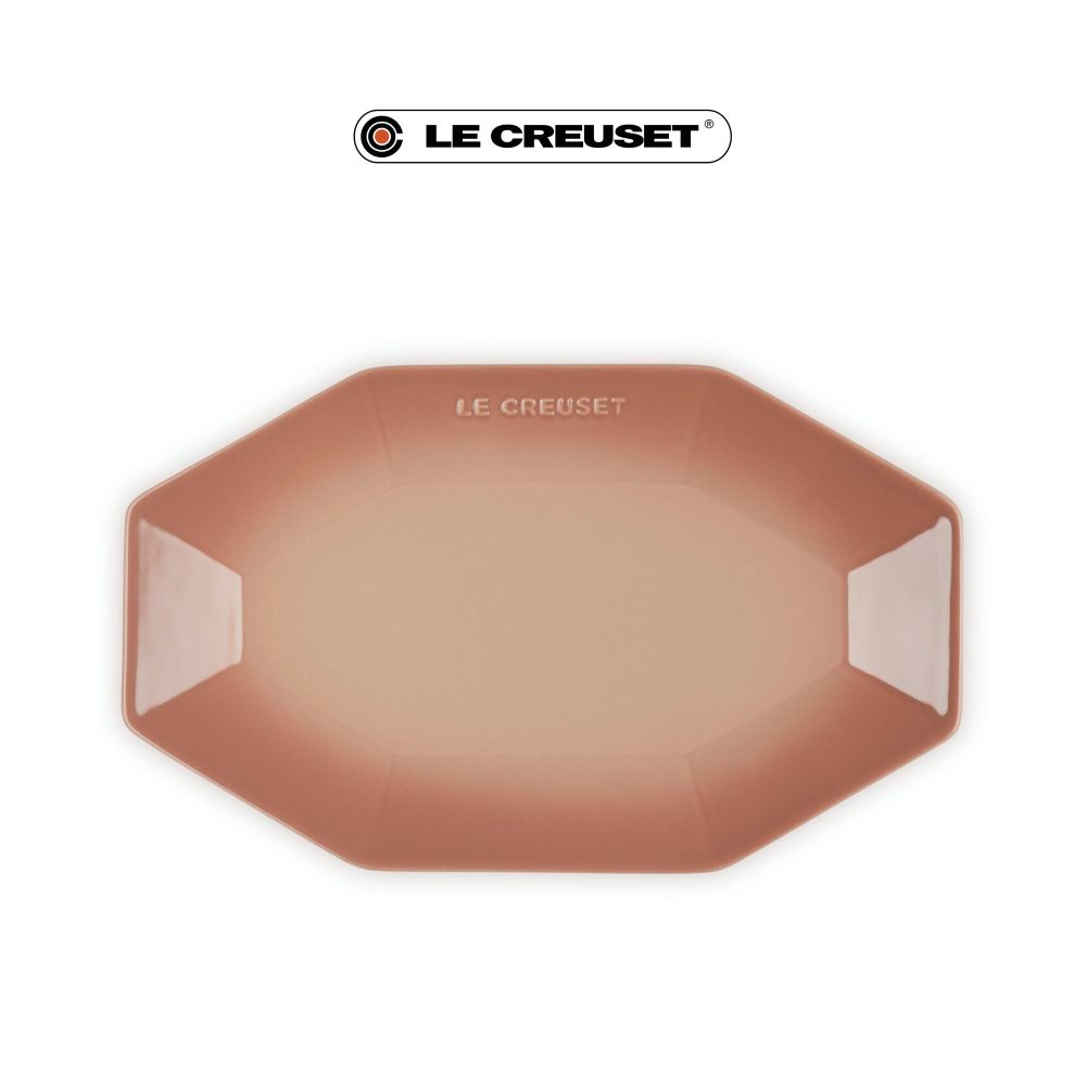 LE CREUSET瓷器八角盤/ 28cm/ 卡布奇諾