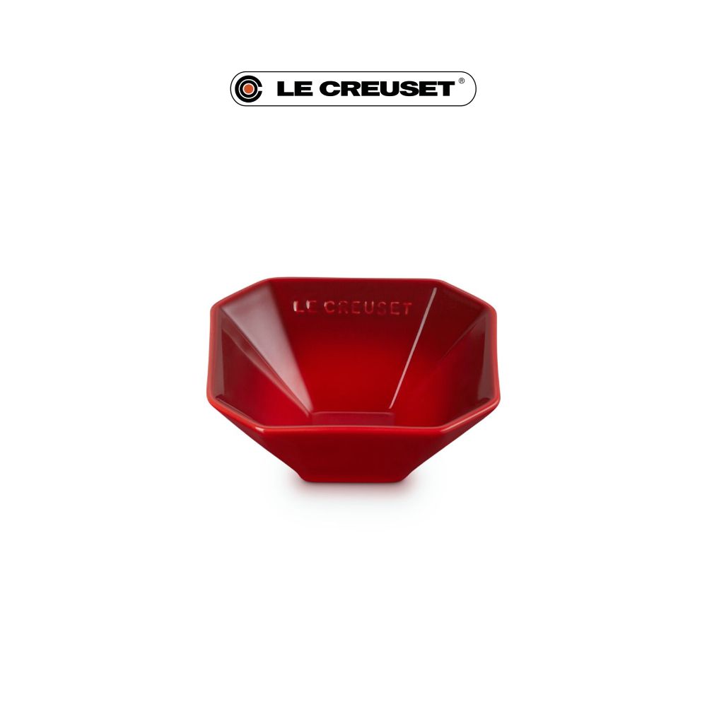 LE CREUSET瓷器八角碟/ 12cm/ 櫻桃紅