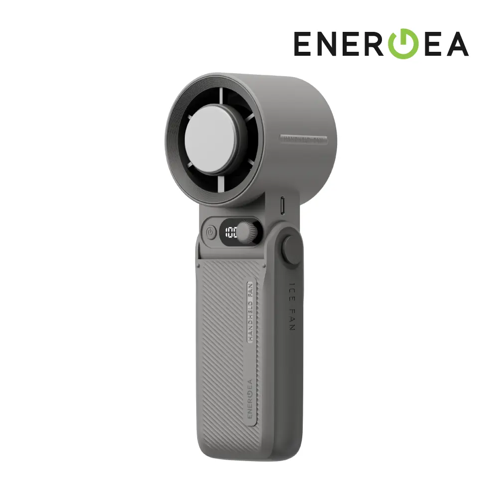 ENERGEA 新加坡 AirMate Chill 6000mAh 冰感降溫手持風扇/ 岩灰+灰