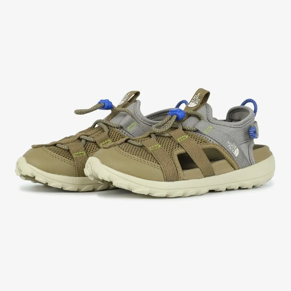韓國 THE NORTH FACE K'S EXPLORE CAMP SHANDAL 童鞋 戶外機能涼鞋/ 橄欖綠/ 預購 17 cm