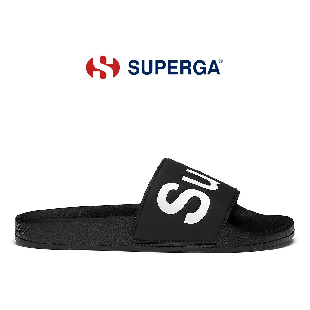 【SUPERGA】拖鞋 1908 SLIDES POLYSOFT (S111I3W-910)/ 黑白色/ 38