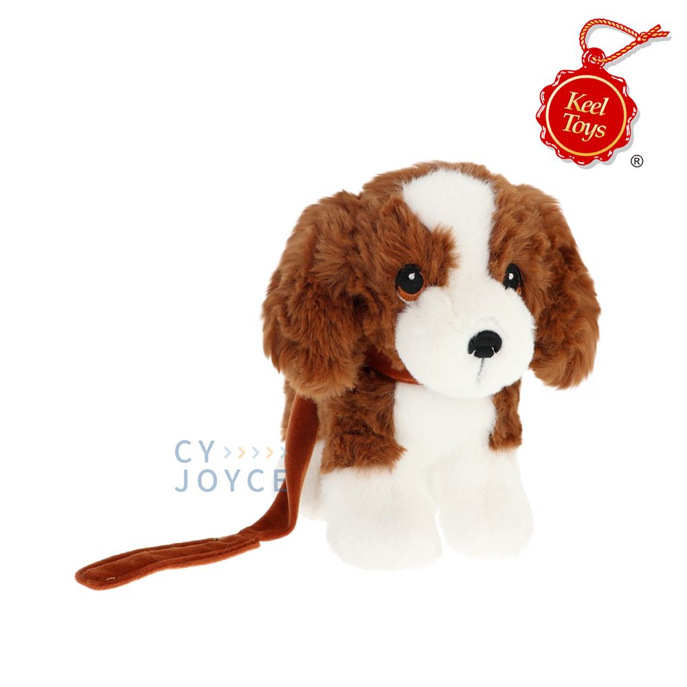 Keel Toys牽繩小狗西班牙獵犬/ 14cm