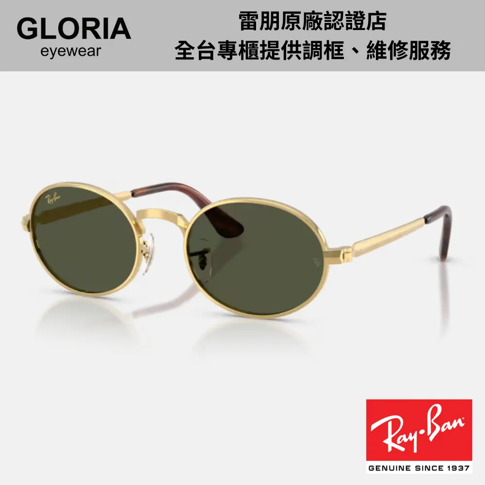 Ray Ban｜RB3931-001/31 A$AP ROCKY系列 橢圓金屬太陽眼鏡/ 公司貨