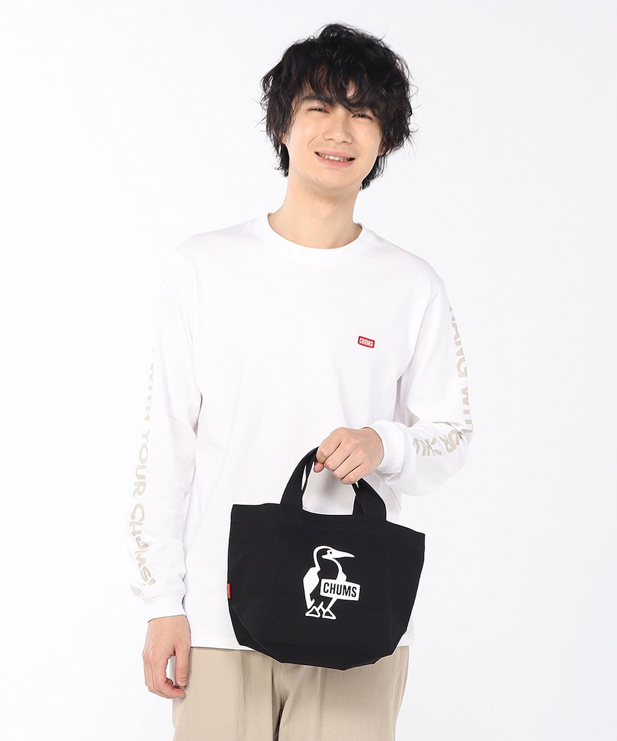 CHUMS Booby Mini Canvas Tote托特包/ 黑/白