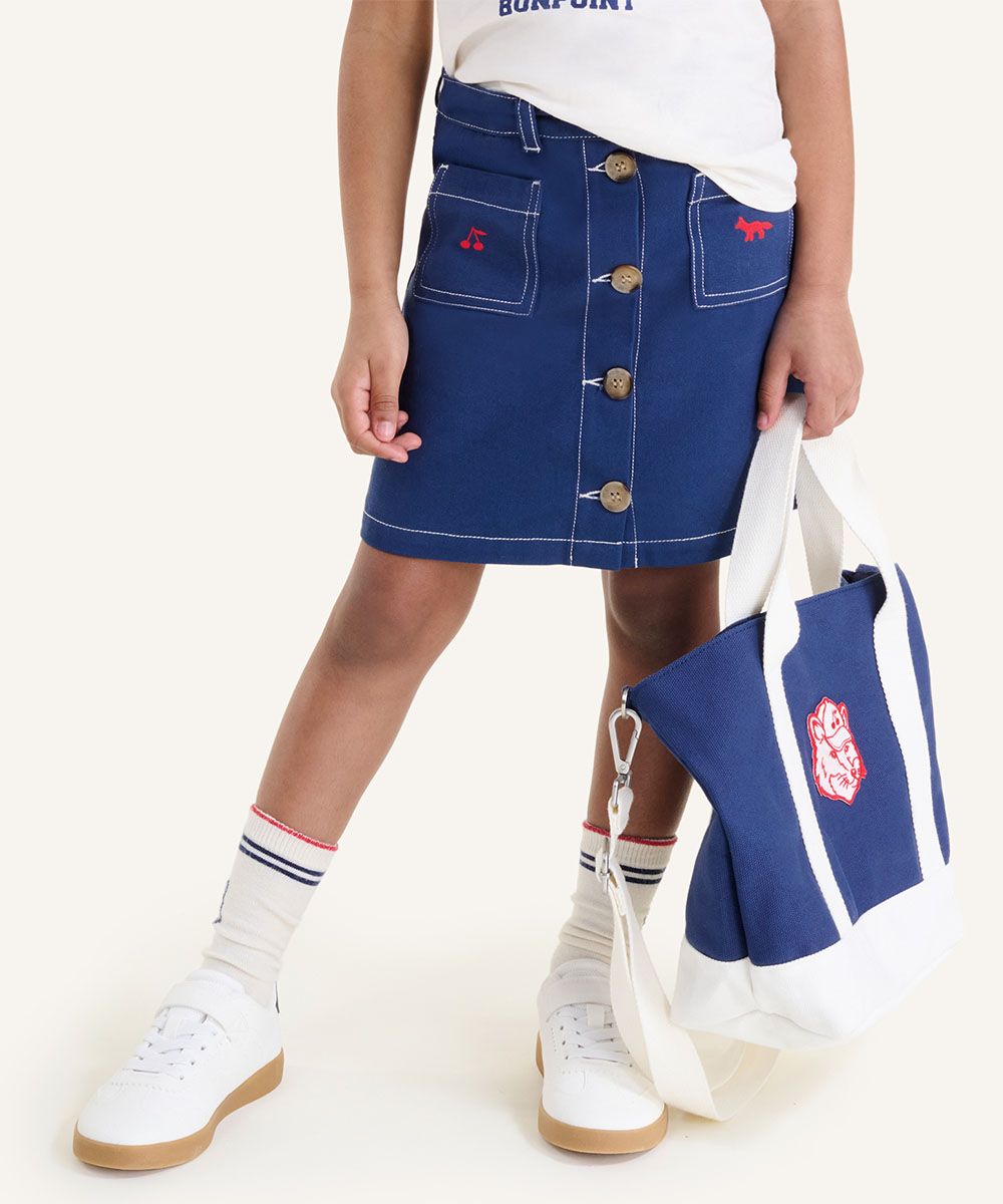 MAISON KITSUNÉ X BONPOINT LAURINE兒童排釦短裙/ 89