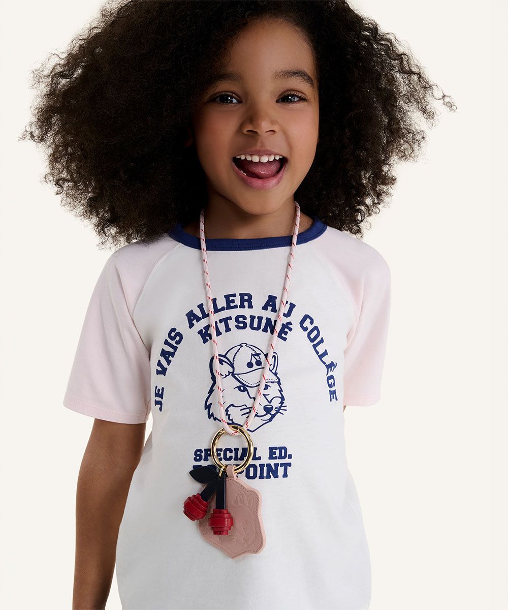 MAISON KITSUNÉ X BONPOINT LULU兒童櫻花粉袖子短TEE/ 67