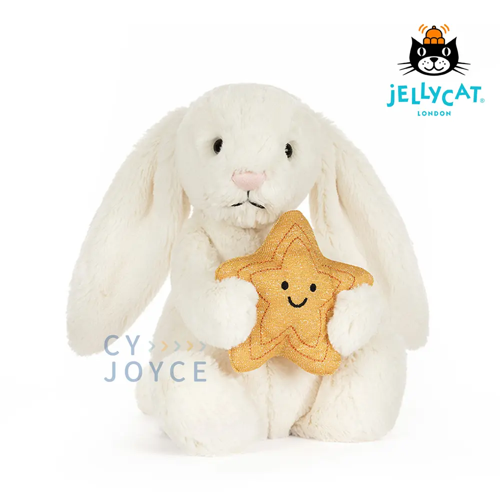 Jellycat星星兔/ 典雅白/ 31cm