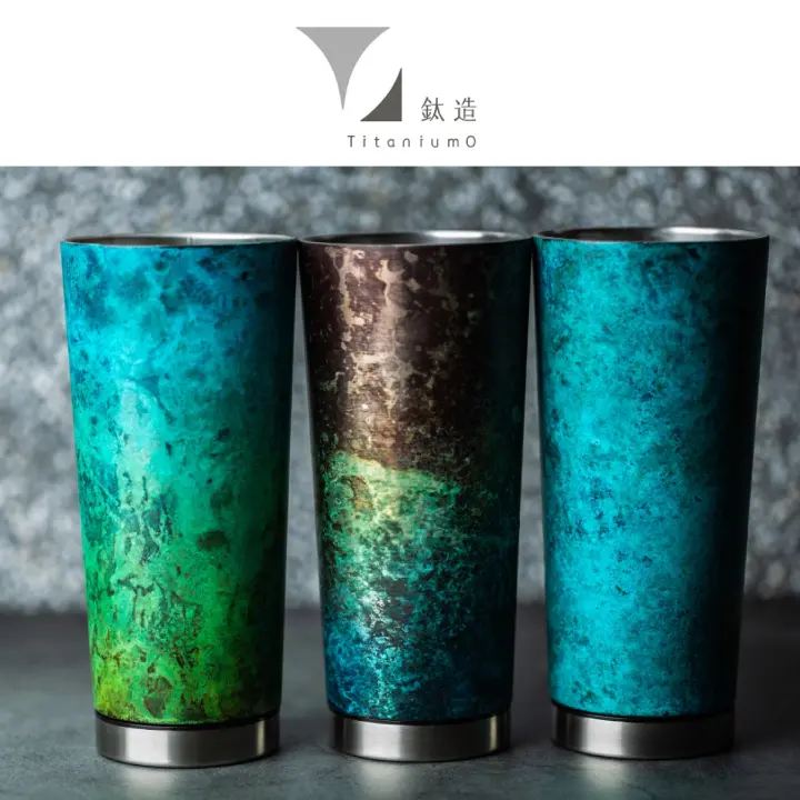 鈦造 x 折井著色所 雙開不銹鋼保溫杯/ 碧湖藍【鋼焠之美/不鏽鋼】/ 600ml