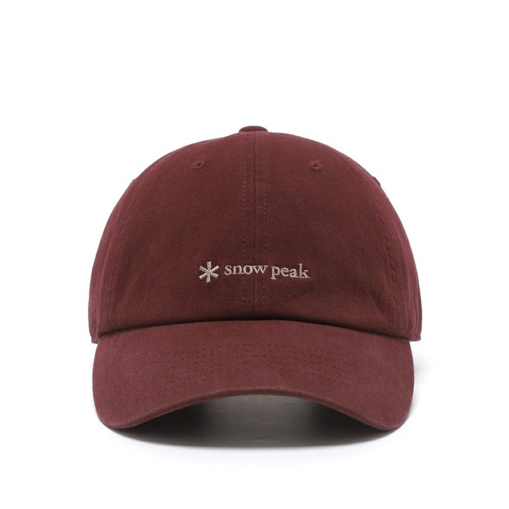 韓國 Snow Peak CLEND 7-PANEL BALL CAP 純棉七片帽型刺繡棒球帽/ 酒紅色/ 預購 L