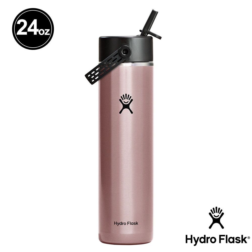 Hydro Flask 24oz寬口吸管輕量真空保溫瓶/ 珊瑚橘