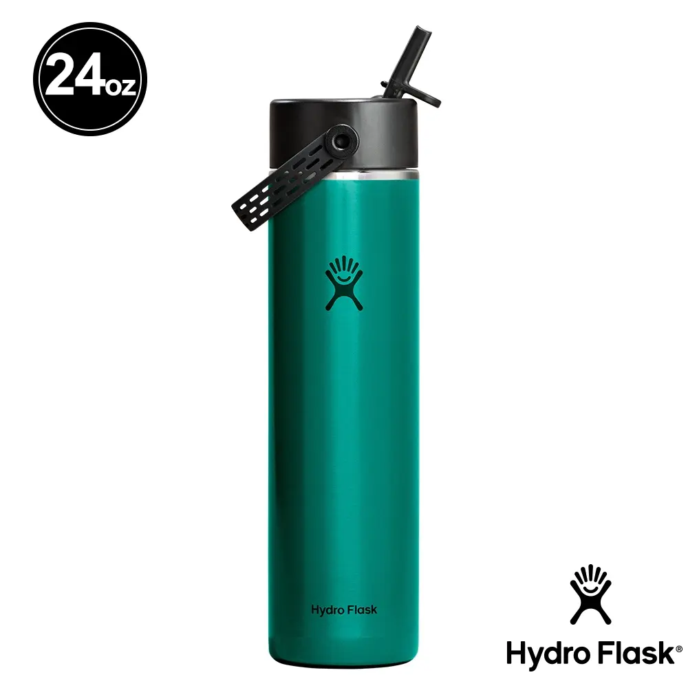 Hydro Flask 24oz寬口吸管輕量真空保溫瓶/ 翠綠
