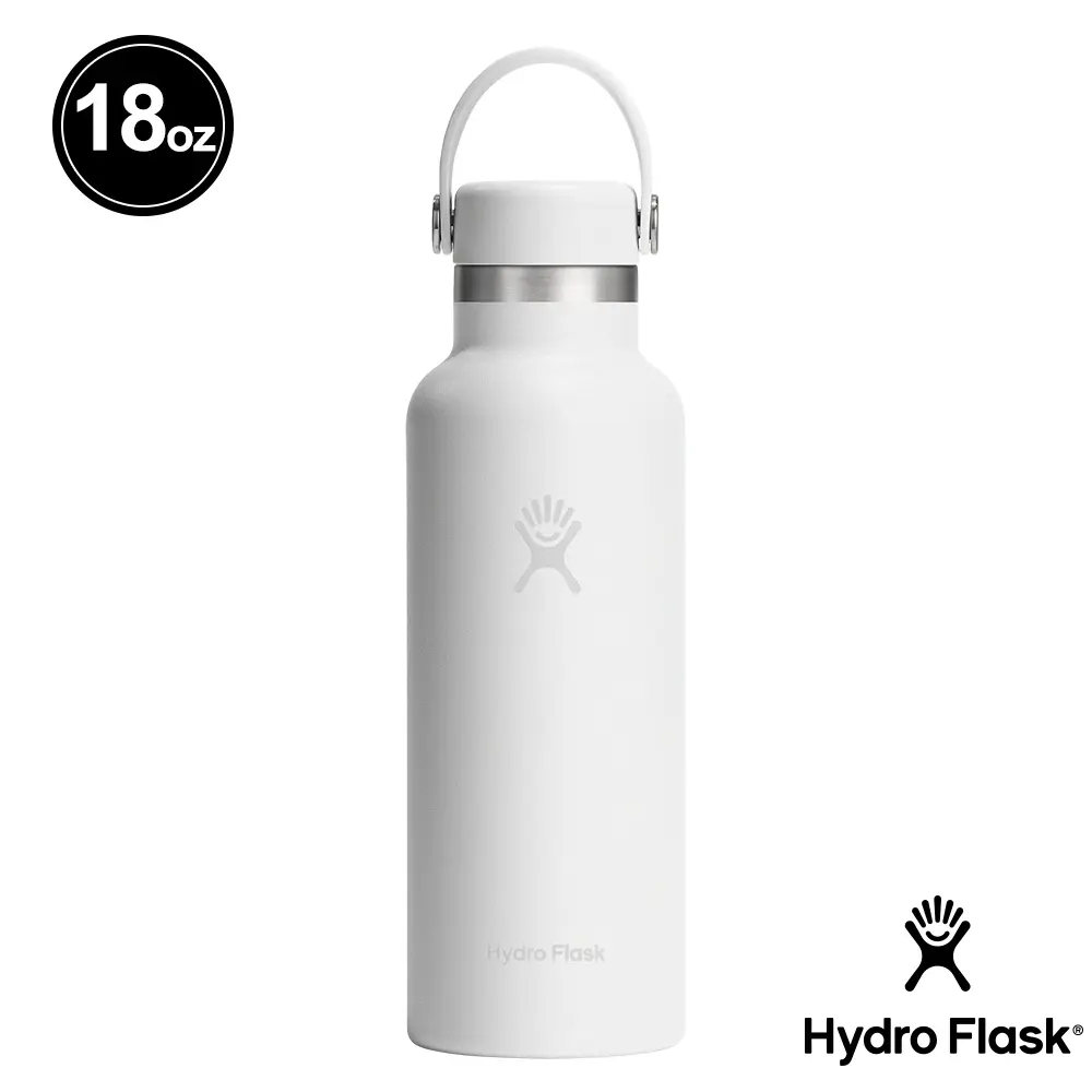 Hydro Flask 18oz標準口提環保溫瓶/ 經典白