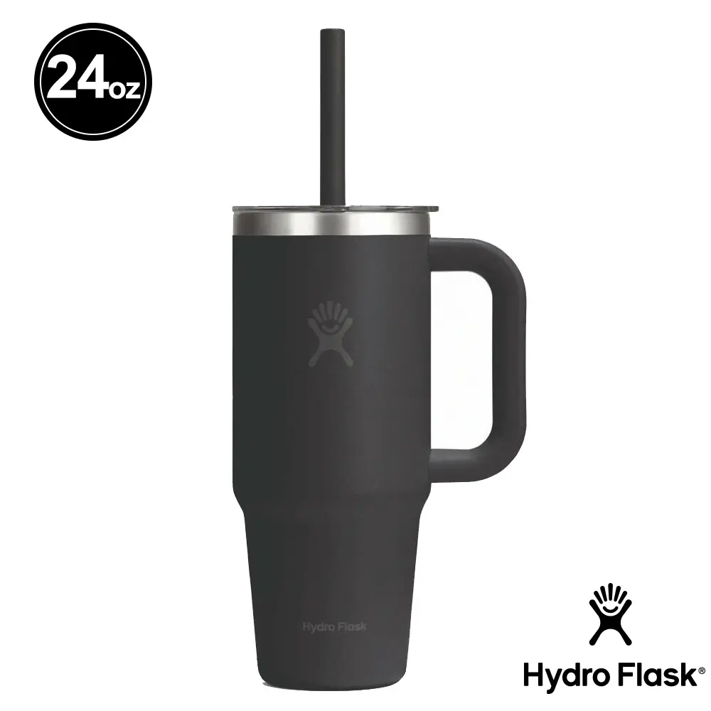 Hydro Flask 24oz吸管冰霸杯/ 時尚黑