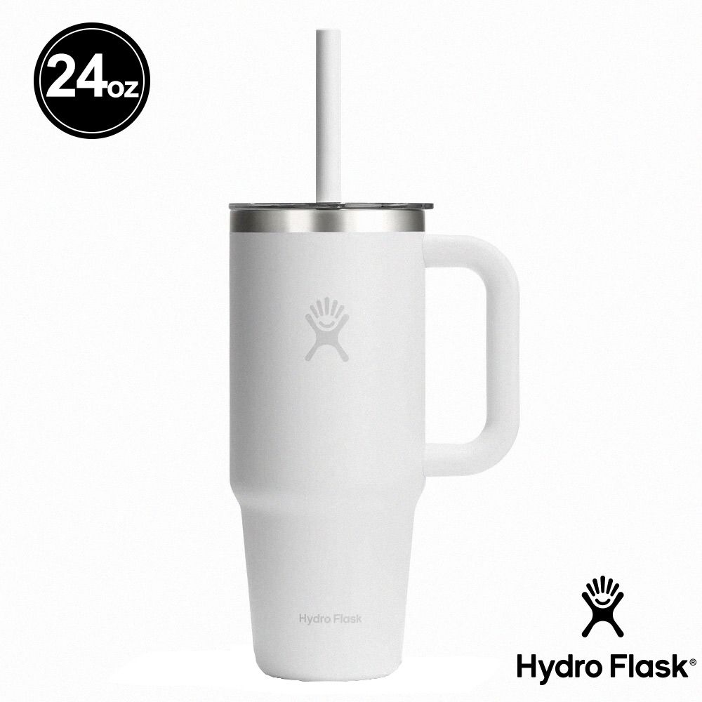 Hydro Flask 24oz吸管冰霸杯/ 經典白